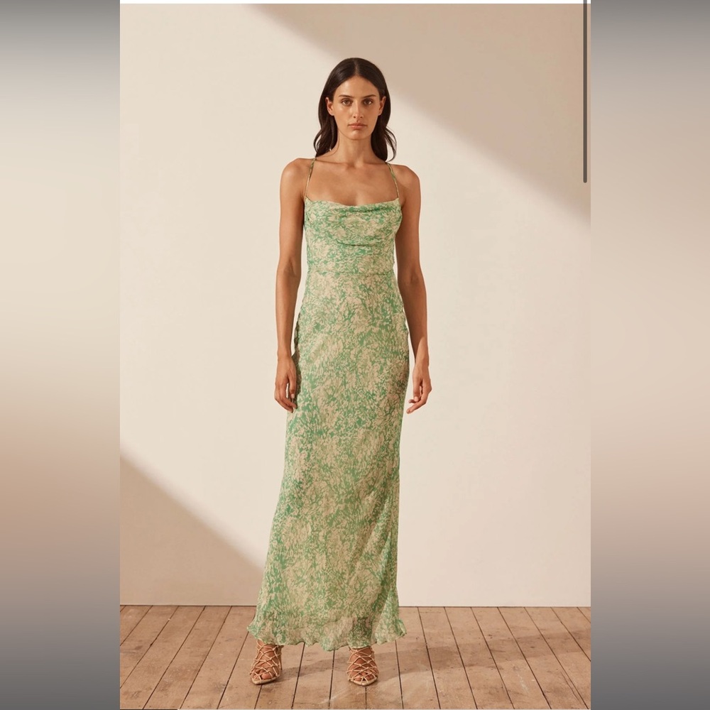 NWT Shona Joy Belvedere Lace Back Bias Maxi Dress Size 2